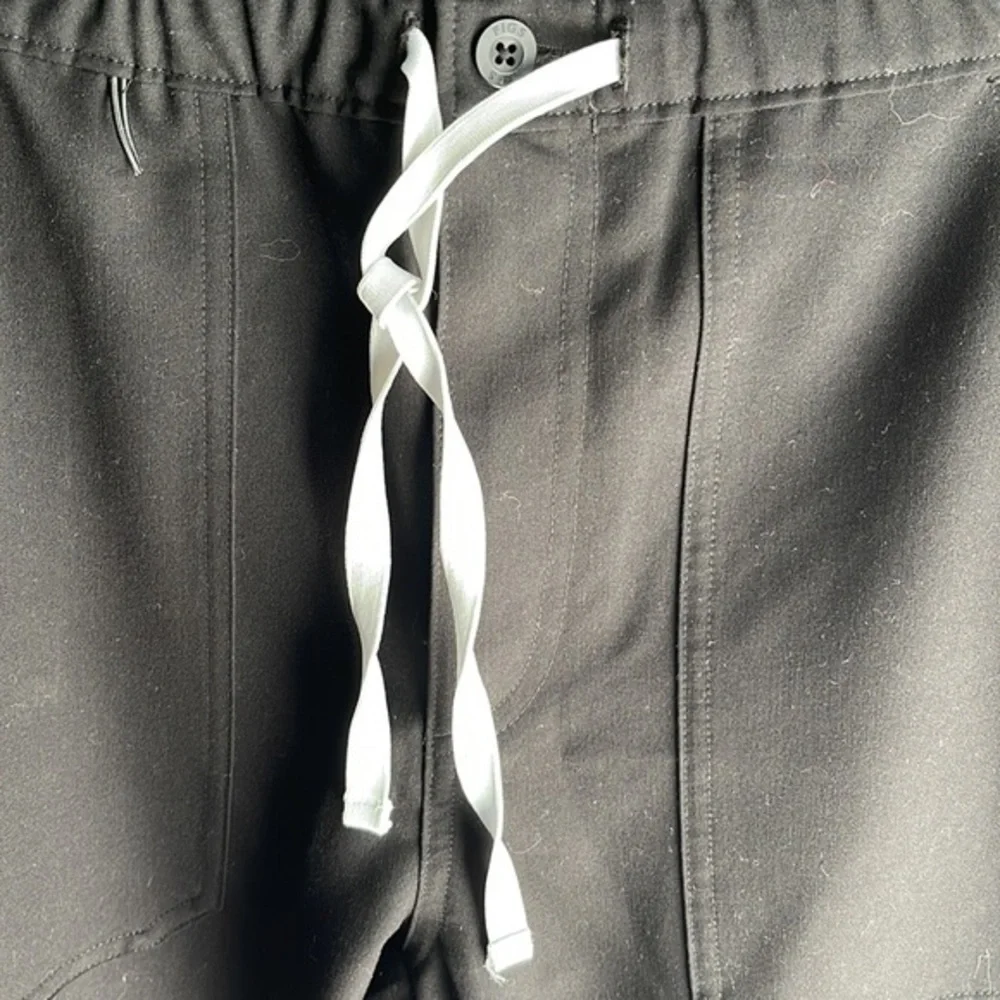 Figs Black Medical Nurse Doctor Hospital Scrub Pants Cargo Size Med EUC #6305